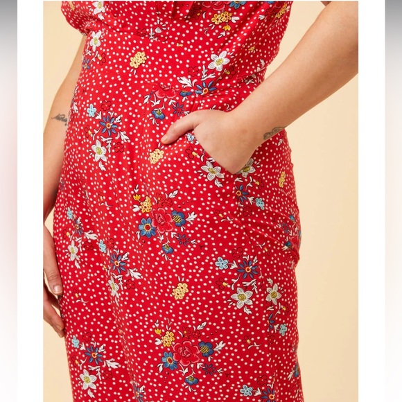 ARIANNE ECOVERO FLOWER PATCH PRINT JUMPSUIT Joanie Molly Hatch Pockets - Picture 6 of 10